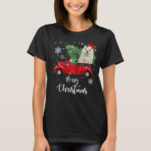 Camiseta Navidades de Camión Rojo de Chow Chow