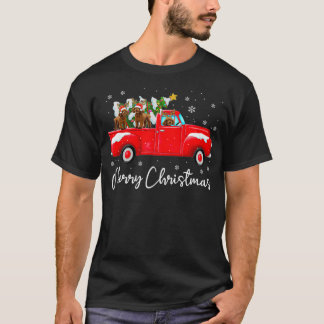 Camiseta Navidades de Camión Rojo de Poodle Santa Hat Dog G