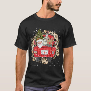 Camiseta Navidades de Camión Rojo de renos de Santa Claus S