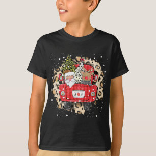 Camiseta Navidades de Camión Rojo de renos de Santa Claus S