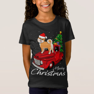 Camiseta Navidades de Camión Rojo de Santa Dog montan disfr
