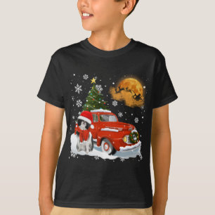 Camiseta Navidades de Camión Rojo de Vintage Chin japonés T