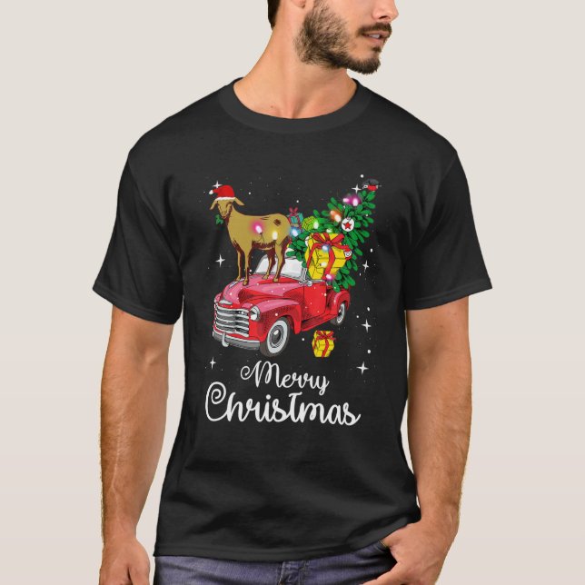 Camiseta Navidades de Camión Rojo en Cabra (Anverso)