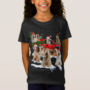 Camiseta Navidades de Camión Rojo Terrier con cubierta suav