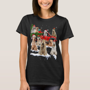 Camiseta Navidades de Camión Rojo Terrier con cubierta suav