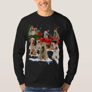 Camiseta Navidades de Camión Rojo Terrier con cubierta suav
