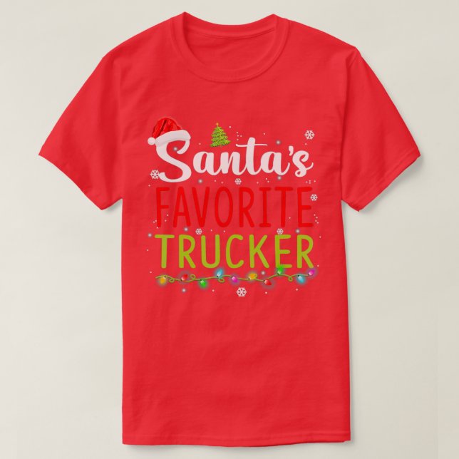Camiseta Navidades de Camioneros Favoritos Santa Hat (Diseño del anverso)