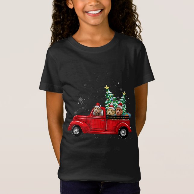 Camiseta Navidades de Camiones de Navidad de Cute Labradood (Anverso)