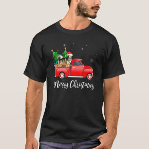 Camiseta Navidades de Camiones Rojos en Alaska Malamute