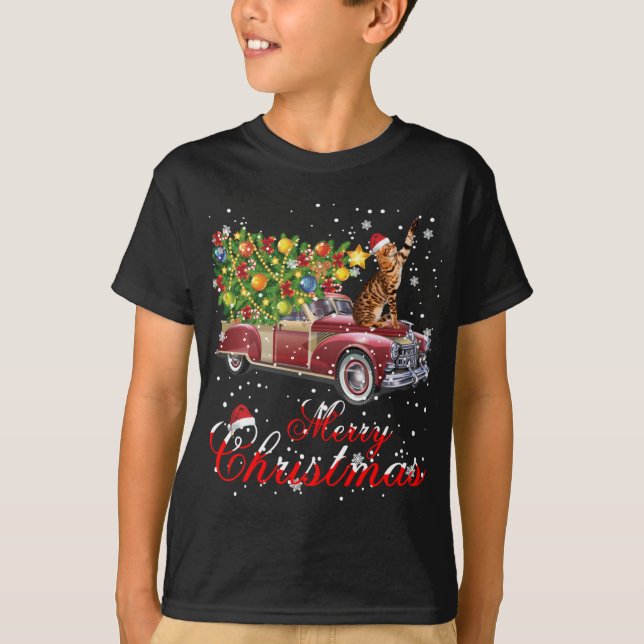 Camiseta Navidades de Camiones Rojos en Pajama (Anverso)