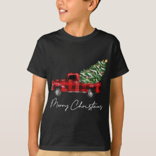 Camiseta Navidades de Camiones Rojos Feliz Navidad