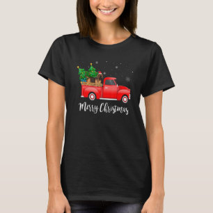 Camiseta Navidades de Camiones Rojos que viajan en biciclet