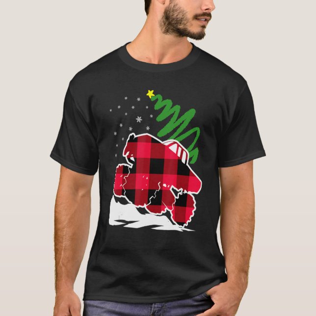 Camiseta Navidades de camionetas rojas de Guay Monstruo con (Anverso)