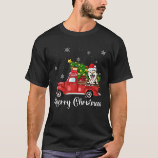 Camiseta Navidades de camionetas rojas de Shiba Inu