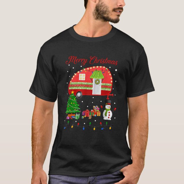 Camiseta Navidades de camping felices regalos de campamento (Anverso)