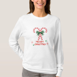 Camiseta Navidades de caña de caramelos