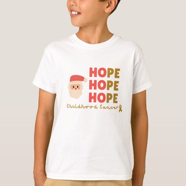 Camiseta navidades de cáncer infantil santa hope a los niño (Anverso)
