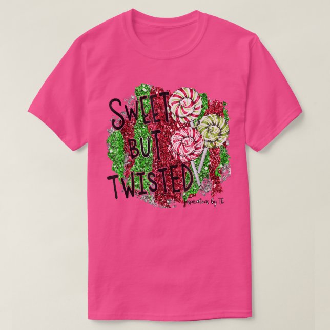 Camiseta Navidades de Candy Cane, dulces pero torcidos, 169 (Diseño del anverso)