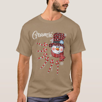 Camiseta Navidades de Candy Cane Gramsi Snowman  Gorra de P