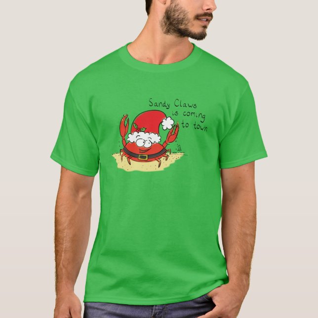 Camiseta Navidades de cangrejo callejero graciosos vacacion (Anverso)