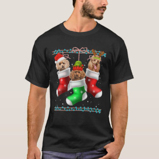 Camiseta Navidades de caniche de perro se burlan de gracios
