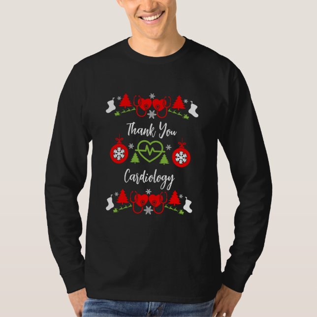 Camiseta Navidades de cardiología Regalos de personal médic (Anverso)