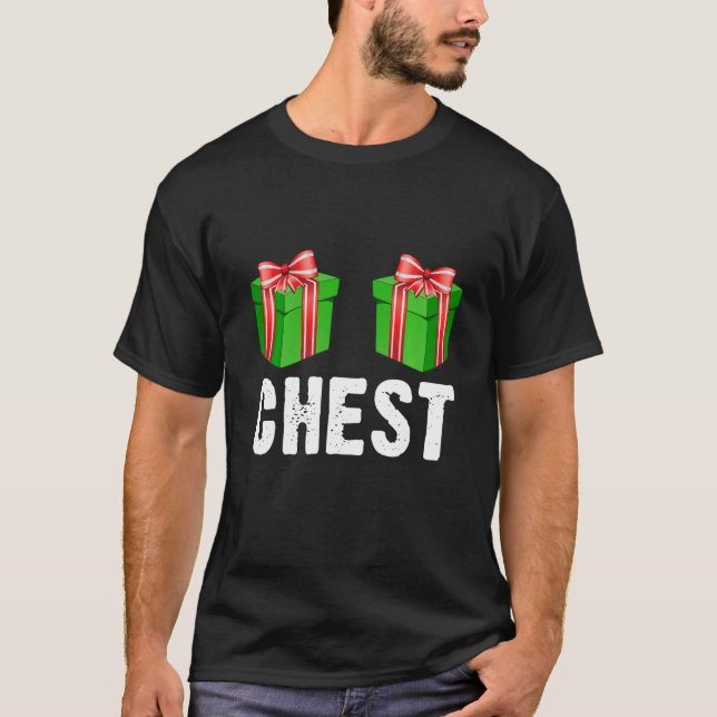 Camiseta Navidades de castañas graciosas coincidentes Navid (Anverso)