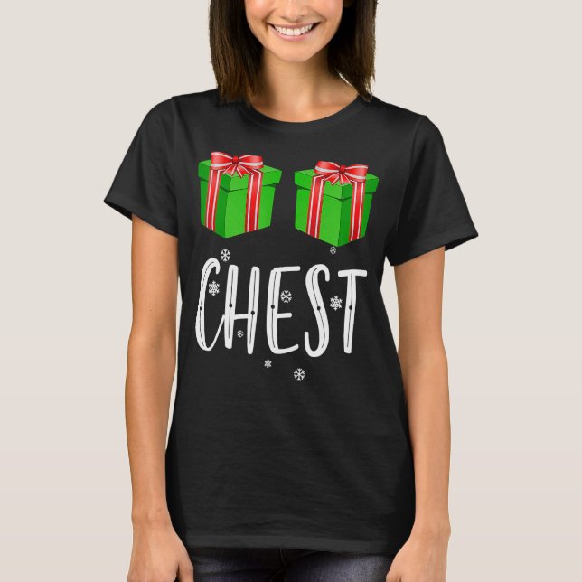 Camiseta Navidades de castañas graciosos coincidentes Navid (Anverso)