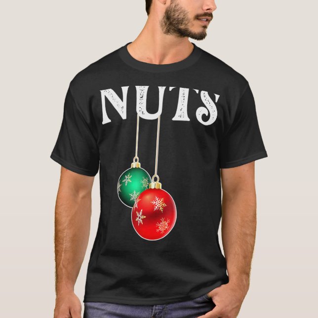 Camiseta Navidades de castañas masculino nueces de pecho qu (Anverso)