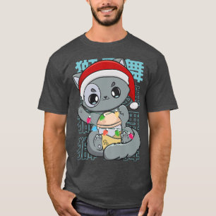 Camiseta Navidades de Cat Boba Tea Bubble Tea Anime Kawaii