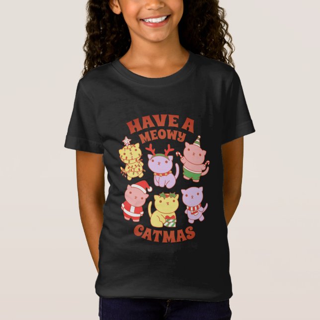 Camiseta Navidades de Cat Lover, ten unas catmas deslumbran (Anverso)