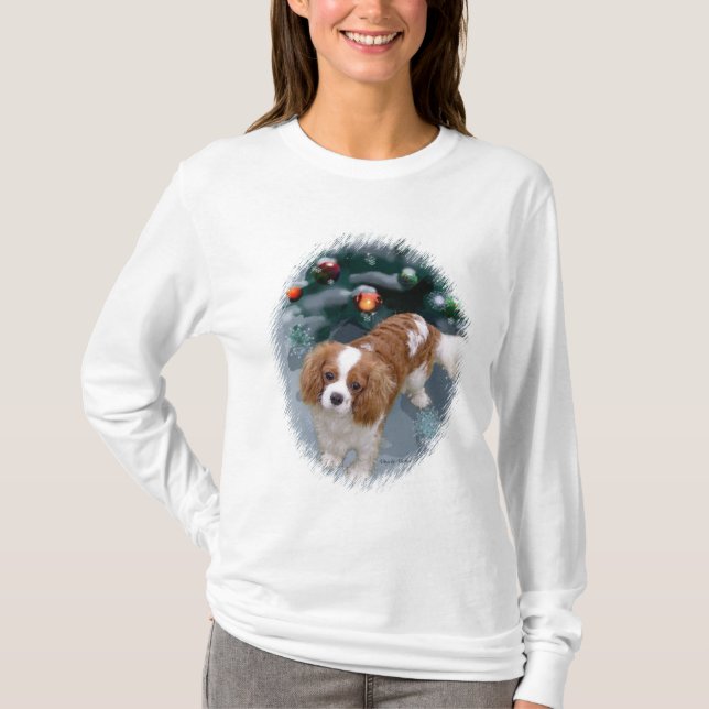 Camiseta Navidades de Cavalier King Charles Spaniel (Anverso)