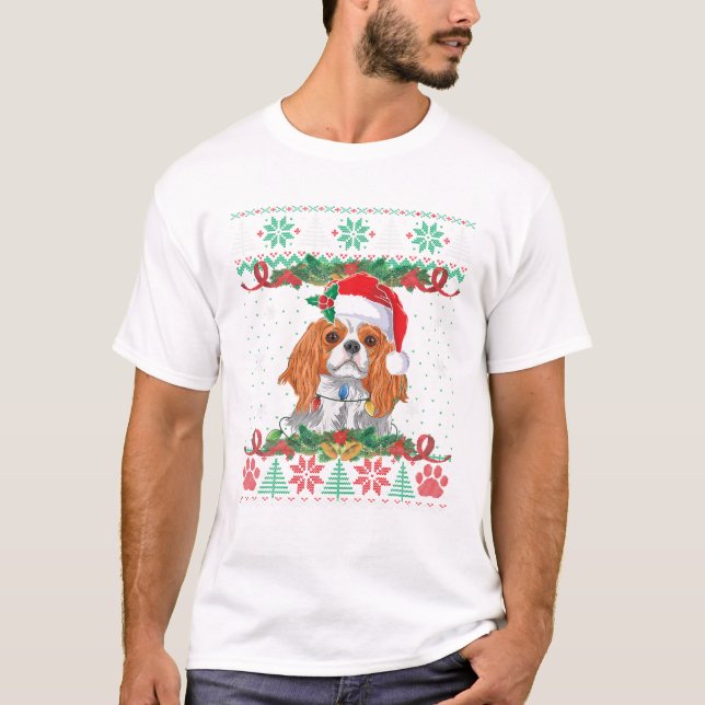 Camiseta Navidades de Cavalier King Charles Spaniel (Anverso)