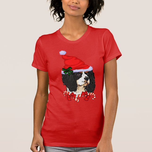 Camiseta Navidades de Cavalier King Charles Spaniel (Anverso)