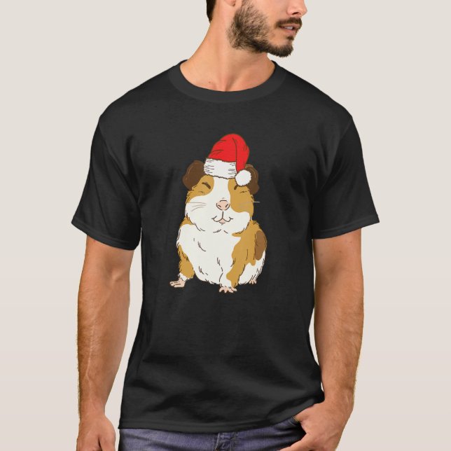 Camiseta Navidades de cerdo de Santa Guinea Mascota de invi (Anverso)