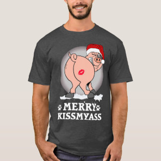 Camiseta Navidades de cerdos besanMyAss dan el Día de Hallo