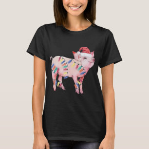 Camiseta Navidades de cerdos de Santa Lucía Encenden a Navi