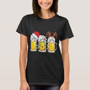 Camiseta Navidades de Cerveza Mug Santa Reinbeer Xmas