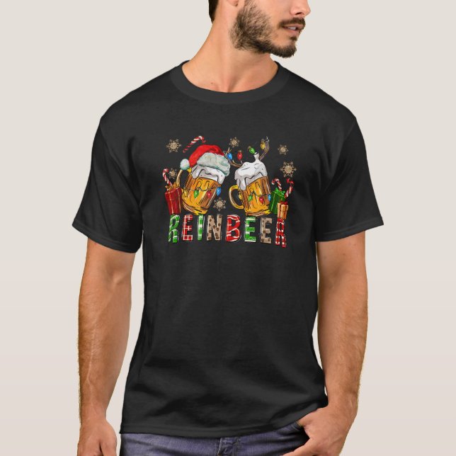 Camiseta Navidades de Cerveza Mug Santa Reinbeer Xmas (Anverso)
