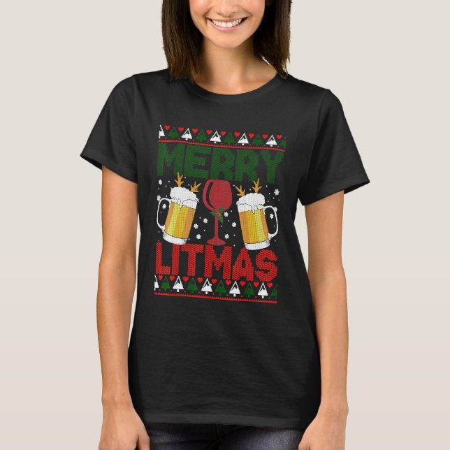 Camiseta Navidades de cervezas vitivinícolas con navidades  (Anverso)