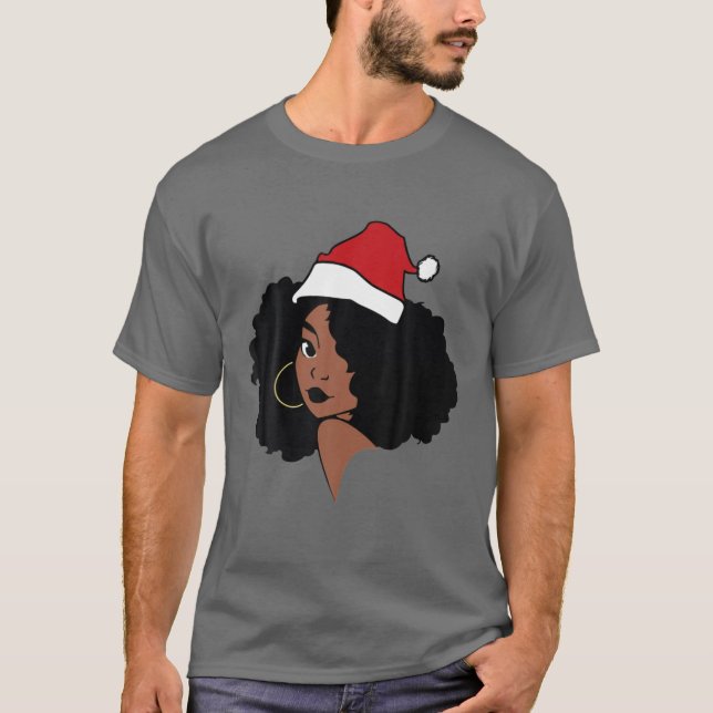 Camiseta Navidades de Chica negro (Anverso)