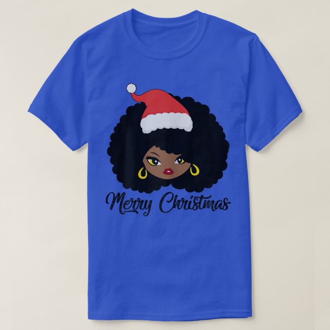 Camiseta Navidades de Chica negro Womens WNbd Santa Hat Paj (Diseño del anverso)