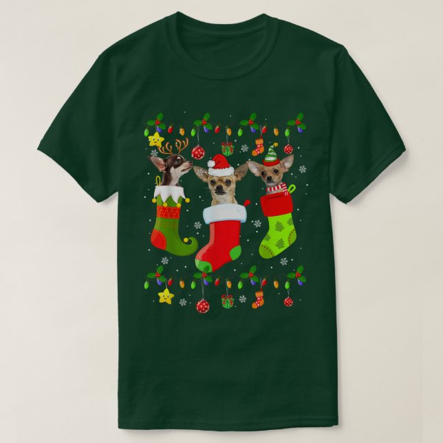 Camiseta Navidades de Chihuahua alumbran a obsequio de dive (Diseño del anverso)