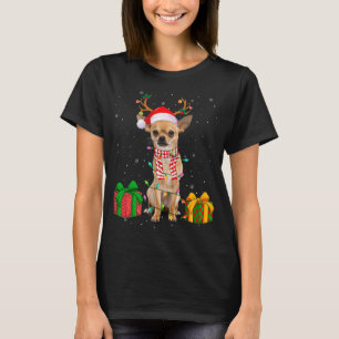Camiseta Navidades de Chihuahua en Pajama Santa Hat