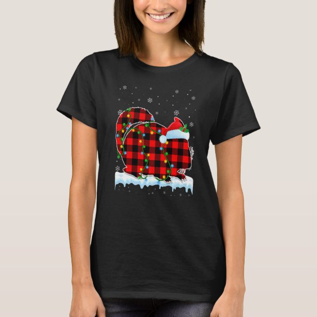 Camiseta Navidades de Chinchilla Santa Hat Cute Animales Xm (Anverso)