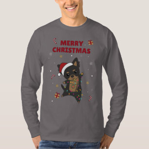 Camiseta Navidades de Chiwawa Perro Animales de Invierno Pe