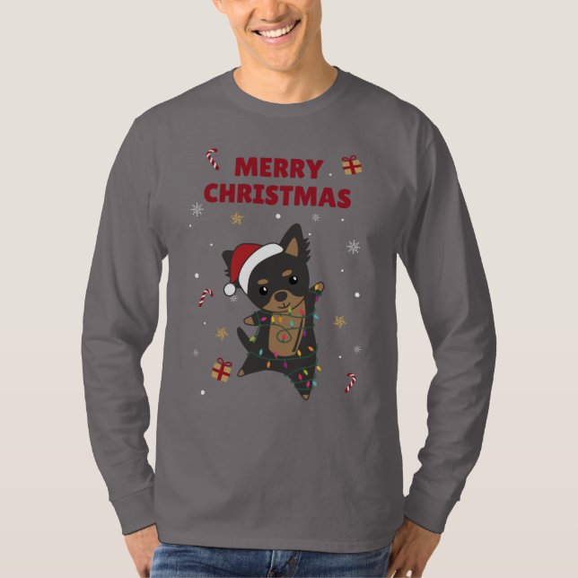 Camiseta Navidades de Chiwawa Perro Animales de Invierno Pe (Anverso)