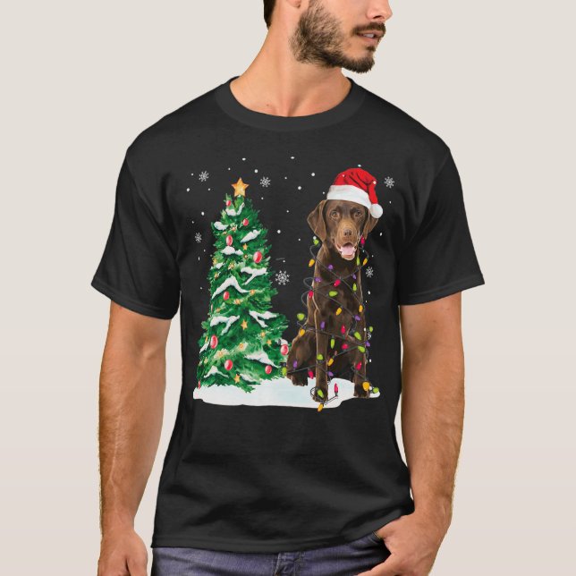 Camiseta navidades de chocolatero alumbran navidad decorati (Anverso)