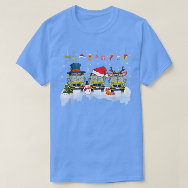 Camiseta Navidades de choferes de autobuses escolares de Sa (Diseño del anverso)