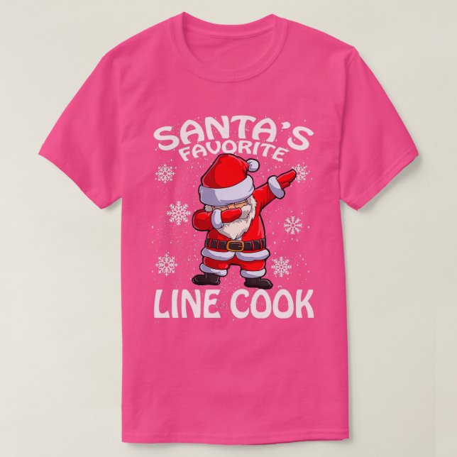 Camiseta Navidades de Cocina de Línea Favoritos de Santas (Diseño del anverso)